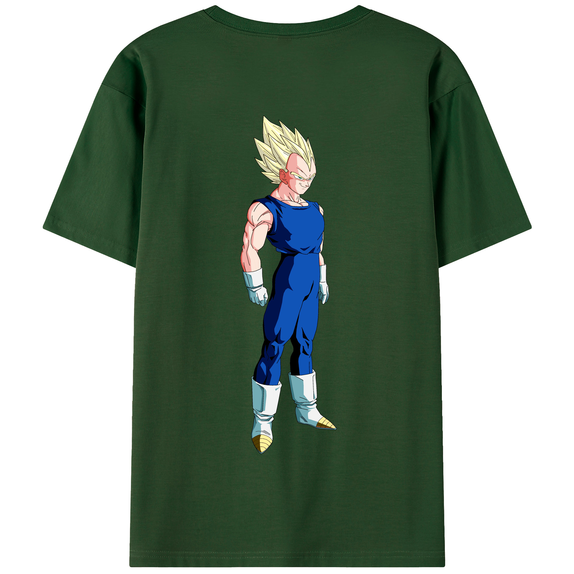 （画像用） ドラゴンボール ベジータ四世（Bejīta Yonsei）DRAGON BALL Vegeta IV 綿100％半袖Tシャツ（背面プリント）